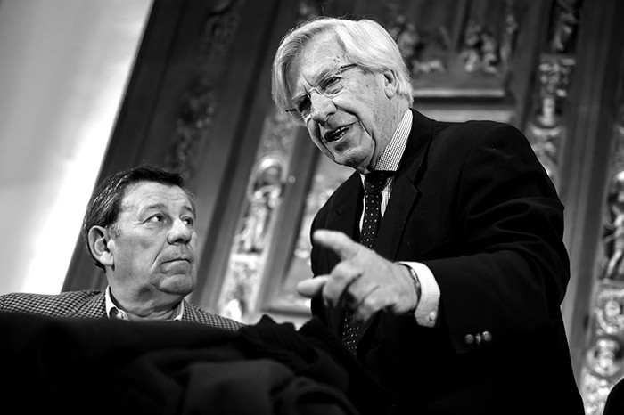Rodolfo Nin Novoa y Danilo Astori. Foto: Nicolás Celaya (archivo, julio de 2014)