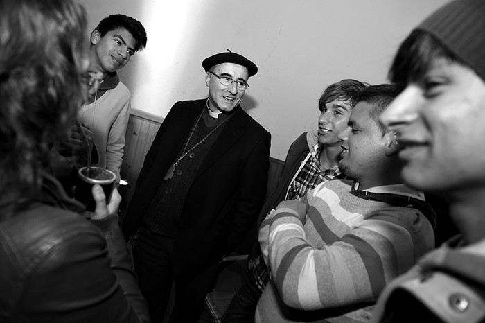 Daniel Sturla, ayer durante la reunión con jóvenes políticos. / Foto: Nicolás Celaya 