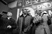 Tabaré Viera, José Amorín y Julio María Sanguinetti durante la inauguración de la sede de la lista 15 en Villa Biarritz en Montevideo. / Foto: Javier Calvelo