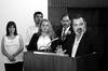 Jorge Vázquez, durante su discurso, junto a otros egresados de los cursos, ayer en el salón azul de la IM. /Foto: Pablo Nogueira
Jorge Vázquez, durante su discurso, junto a otros egresados de los cursos, ayer en el salón azul de la IM. /Foto: Pablo Nogueira