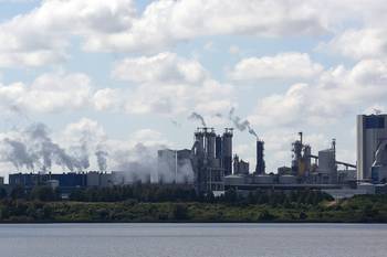 Planta de UPM en Fray Bentos, el 14 de marzo. · Foto: Iván Franco