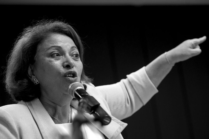 Ideli Salvatti, ministra de Derechos Humanos de Brasil, en la ceremonia de lanzamiento de la página web Memorias de la dictadura,
el 5 de diciembre, en Brasilia, Brasil. Foto: Marcelo Camargo, Agencia Brasil
