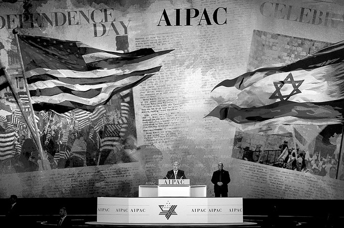 Benjamin Netanyahu, primer ministro israelí, en la conferencia anual del Comité de Relaciones Públicas Israel-Estados Unidos (AIPAC), ayer, en Washington DC, Estados Unidos. Foto: Pete Marovich, Efe