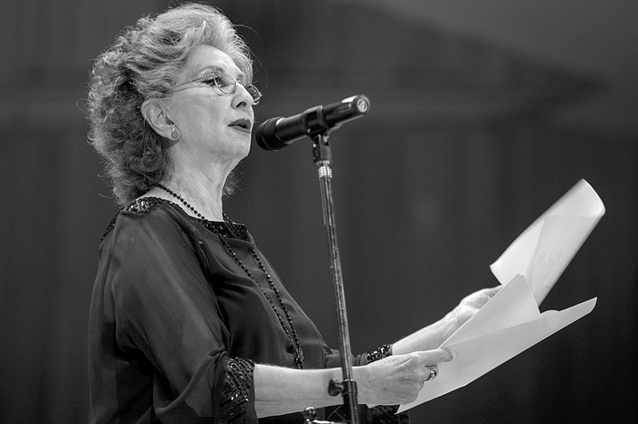 Norma Aleandro durante la presentación de Venus y Adonis en Buenos Aires. Foto: s/d de autor, difusión