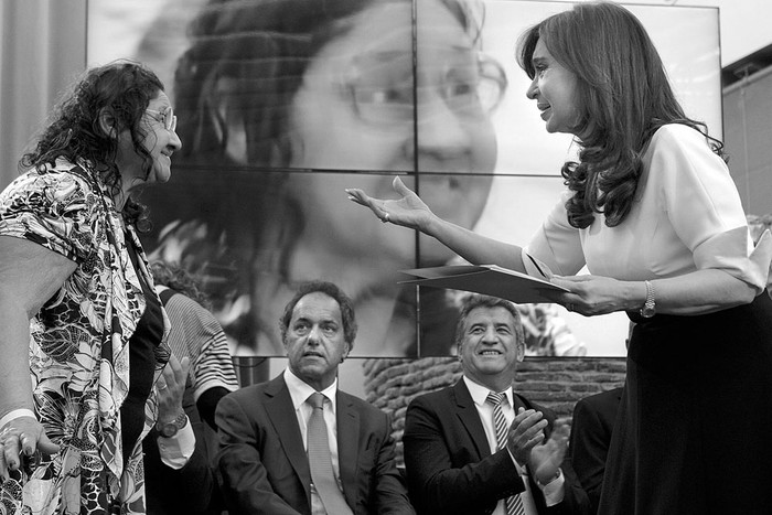 Cristina Fernández, ayer, durante un acto en el Museo Bicentenario de Buenos Aires. Foto: Presidencia Argentina, s/d de autor