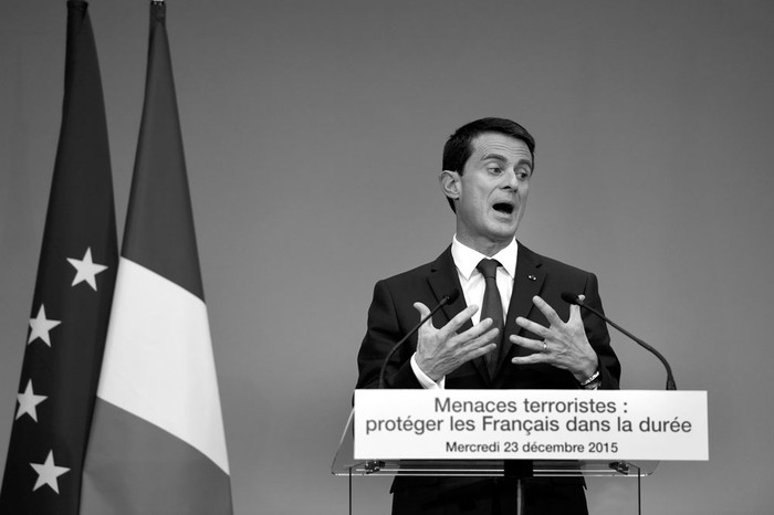 Manuel Valls, primer ministro francés, durante una conferencia de prensa,
el 23 de diciembre, en París. Foto: Eric Feferberg, Afp