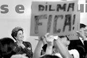 Dilma Rousseff, ayer, en el Palacio de Planalto, en Brasilia. Foto: Evaristo sa, Afp