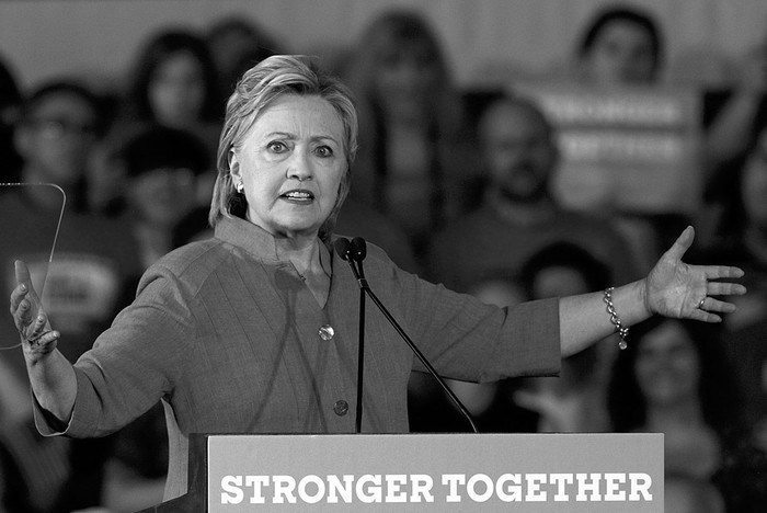Hillary Clinton durante un acto de campaña, el 27 de junio, en Cincinnati, Ohio. Foto: John Sommers, Afp