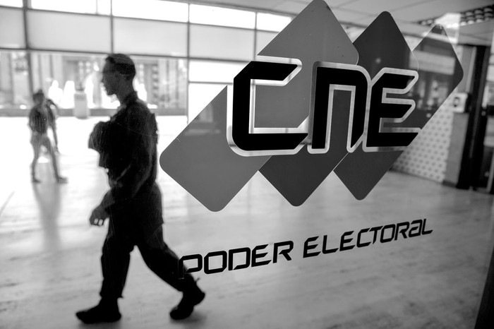 Sede del Consejo Nacional Electoral, ayer, en Caracas, Venezuela. Foto: Federico Parra, Afp