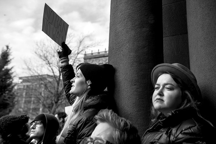 Manifestación contra la política de refugiados de Donald Trump, ayer, en Boston, Massachusetts. Foto: Ryan McBride, AFP