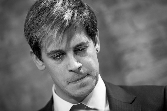 Milo Yiannopoulos, durante una rueda de prensa, el 21 de febrero de 2017, en Nueva York. Foto: Drew Angerer, AFP