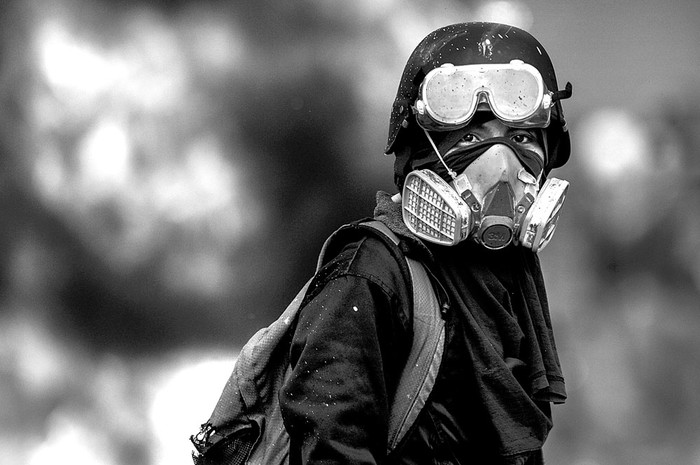 Protesta contra el gobierno del presidente Nicolás Maduro, ayer, en Caracas. Foto: Federico Parra, AFP