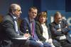 Ernesto Murro, Guillermo Moncecchi, Graciela Fernández y Gustavo Bernini, ayer, en Inter-Coop Activa. Ernesto Murro, Guillermo Moncecchi, Graciela Fernández y Gustavo Bernini, ayer, en Inter-Coop Activa.