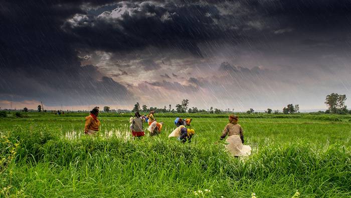 Lluvias monzónicas en los valles de Madhya Pradesh, India. Foto Rajarshi Mitra
