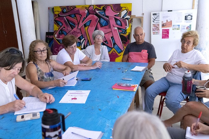 Reunión de la mesa de convivencia de Malvin Norte (archivo, enero de 2019).
 · Foto: Mariana Greif