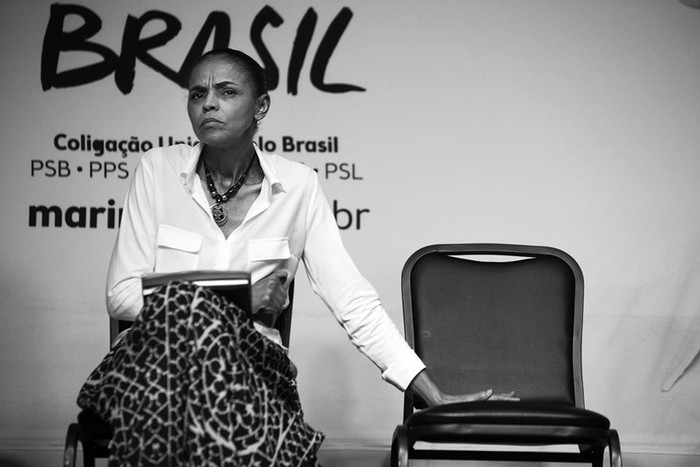 Marina Silva, candidata presidencial del Partido Socialista Brasileño (PSB), el viernes 29 de agosto, durante la presentación del programa de gobierno, en San Pablo (Brasil). / Foto: Sebastião Moreira, Efe