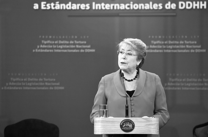 La presidenta de Chile, Michelle Bachelet, en La Moneda. / foto: sebastián rodríguez, presidencia de chile