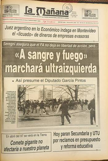 Portada del matutino _La Mañana_.