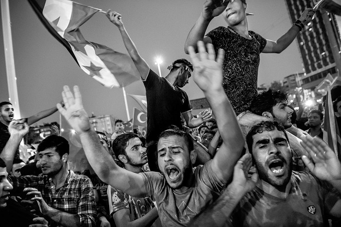 Manifestación en apoyo al gobierno de Turquía. Foto: Ozan Kose, Afp