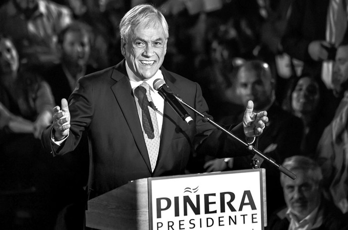 Sebastián Piñera, durante el anuncio de su candidatura para las próximas elecciones, el 21 de marzo. Foto: Martin Bernetti, AFP
