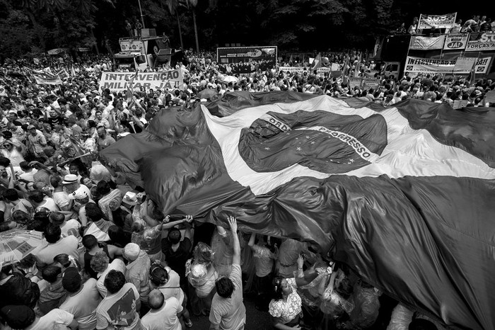 Manifestación contra el gobierno, el 15 de marzo, en San Pablo, Brasil. Foto: Marcelo Camargo, Agência Brasil