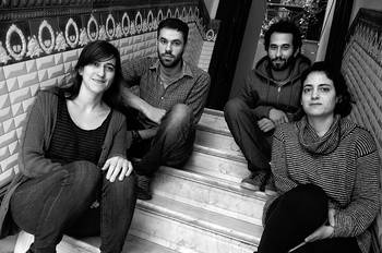 Valentina Echeverría, Juan Carve, Felipe Echeverría y Sabrina Pérez, realizadores de Los artistonautas. Foto: Juan Manuel Ramos Valentina Echeverría, Juan Carve, Felipe Echeverría y Sabrina Pérez, realizadores de Los artistonautas. Foto: Juan Manuel Ramos