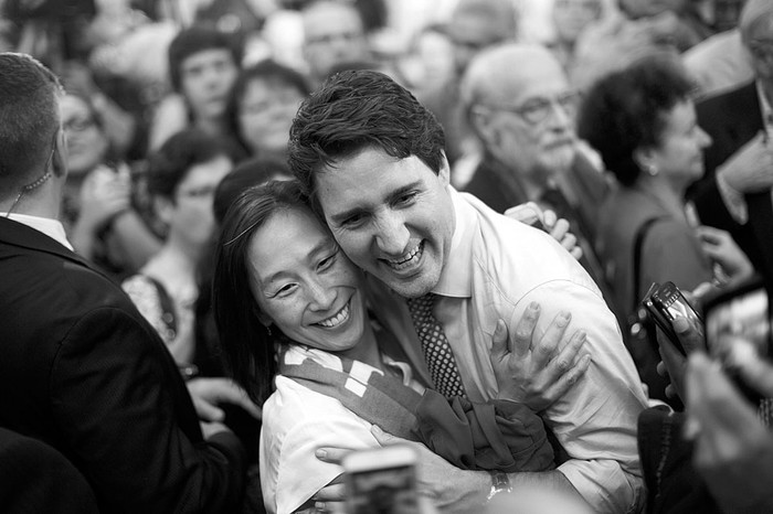 Justin Trudeau, primer ministro electo de Canadá, ayer, en el festejo por su victoria en las elecciones en Ottawa, Canadá. Foto: Chris Roussakis, Efe