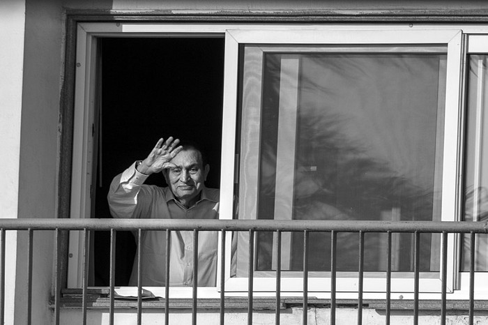 Hosni Mubarak, ex presidente egipcio, en su habitación en el hospital militar Maadi, en El Cairo. Foto: Khaled Desouki, AFP