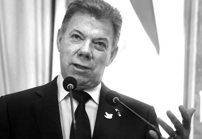 Juan Manuel Santos, el lunes, en Asunción del Paraguay. Foto: Norberto Duarte, AFP