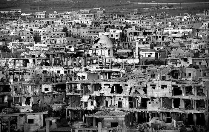 Vista  de la ciudad de Daraa, en el sur de Siria, el lunes. Foto: Mohamad Abazeed, AFP