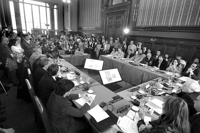 Audiencia sobre la situación de los derechos laborales y sindicales en Argentina, el martes, en el Palacio Legislativo. Foto: Eduardo López, CIDH
