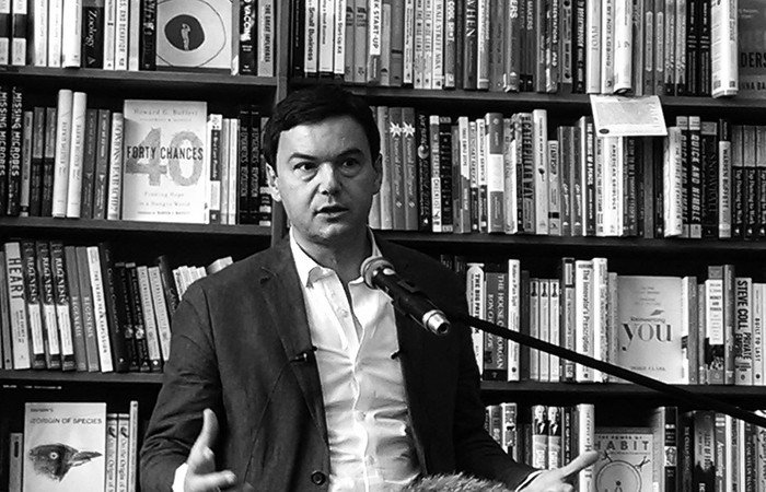 Thomas Piketty, durante la lectura de su libro, el 18 de abril de 2014 en Cambridge, Massachusetts (Estados Unidos). / Foto: Sue Gardner, DIFUSIÓN