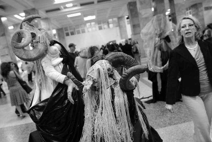 Inauguración de la exposición Mujeres con fibra: 11 artistas uruguayas, en el Atrio de la IM, el martes, en el marco de Marzo Mes de la Mujer y de Montevideo Capital Iberoamericana de la Cultura 2013. · Foto: Nicolás Celaya
