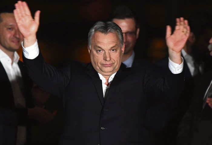 Viktor Orban, primer ministro húngaro, después de ganar las elecciones parlamentarias, ayer, en Budapest.
 · Foto: Attila Kisbenedek