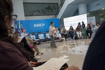 Formar futuros, en el edificio de la ANEP. · Foto: Hugo de León