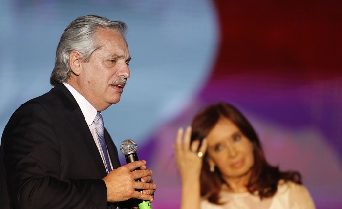 Alberto Fernández y Cristina Fernández, el 10 de diciembre, en Buenos Aires.

 · Foto: Emiliano Lasalvia, AFP
