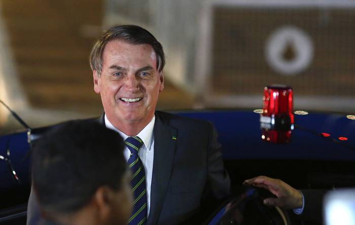 Jair Bolsonaro, llega al Palacio de Alvorada en Brasilia, Brasil, el 8 de enero de 2020.  · Foto: Sergio Lima, AFP