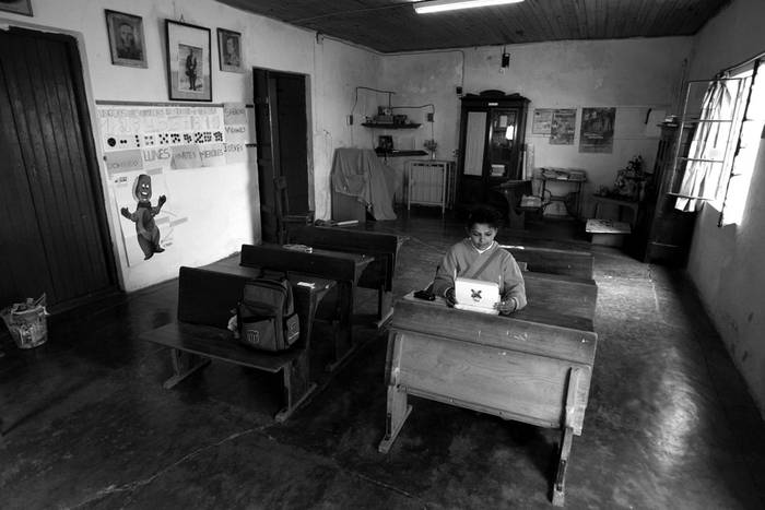 Escuela rural 35, de Blanquillos, en el departamento de Rivera. (archivo, setiembre de 2009) · Foto: Iván Franco