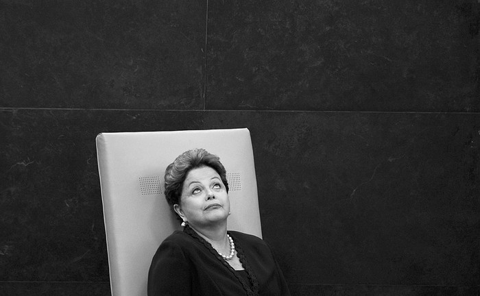 La presidenta de Brasil, Dilma Rousseff, durante el debate general de la 68ª sesión de la Asamblea General de Naciones Unidas, ayer, en Nueva York.  · Foto: Justin Lane, Efe