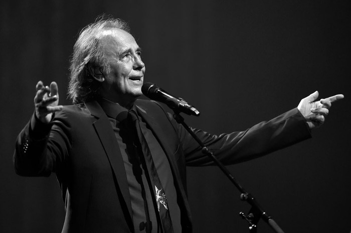 Joan Manuel Serrat en Montevideo, el 24 de febrero. Foto: Nicolás Celaya