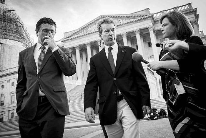 Rand Paul, senador estadounidense, el domingo, después de hablar en el Senado, en Washington Foto: Pete Marovich, Efe