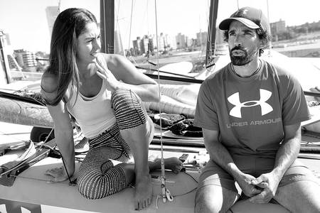 Mariana Foglia y Pablo Defazio en el Yatch Club de Montevideo. Foto: Santiago Mazzarovich Mariana Foglia y Pablo Defazio en el Yatch Club de Montevideo. Foto: Santiago Mazzarovich