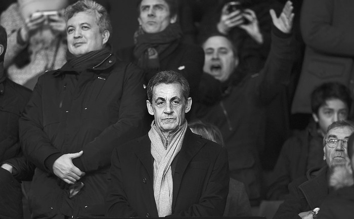 Nicolas Sarkozy, ex presidente francés, en el partido entre Paris Saint-Germain y Monaco, el 29 de enero, en París. Foto: Franck Fife, AFP
