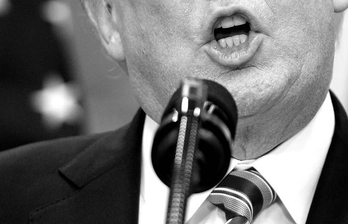 Donald Trump, durante una rueda de prensa, ayer, en la Casa Blanca en Washington, DC. Foto: Saul Loeb, AFP