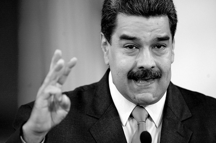 Nicolás Maduro, presidente venezolano, durante una conferencia de prensa, el 15 de febrero, en el Palacio Presidencial de Miraflores, en Caracas. Foto: Federico Parra, AFP