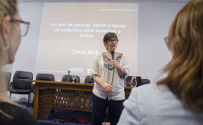 Gabriela Garibaldi, en el Instituto de Posgrados y Especialidades.  · Foto: Alessandro Maradei