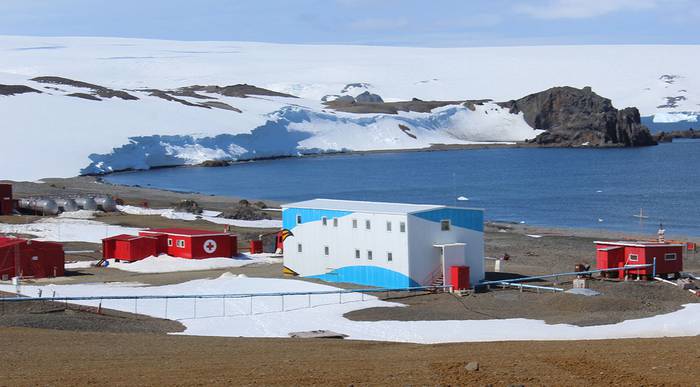 Base Artigas, en la Antártida.
Foto: Bettina Tasino
