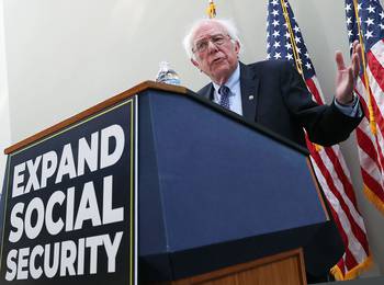 El Senador Bernie Sanders, durante una conferencia en Washington, el 13 de febrero. El Senador Bernie Sanders, durante una conferencia en Washington, el 13 de febrero.