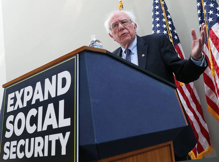 El Senador Bernie Sanders, durante una conferencia en Washington, el 13 de febrero.  · Foto: Mark Wilson