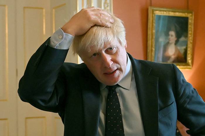 Boris Johnson, primer ministro británico, ayer, en el 10 de Downing Street, en el centro de Londres.

 · Foto: Daniel Leal-Olivas, AFP